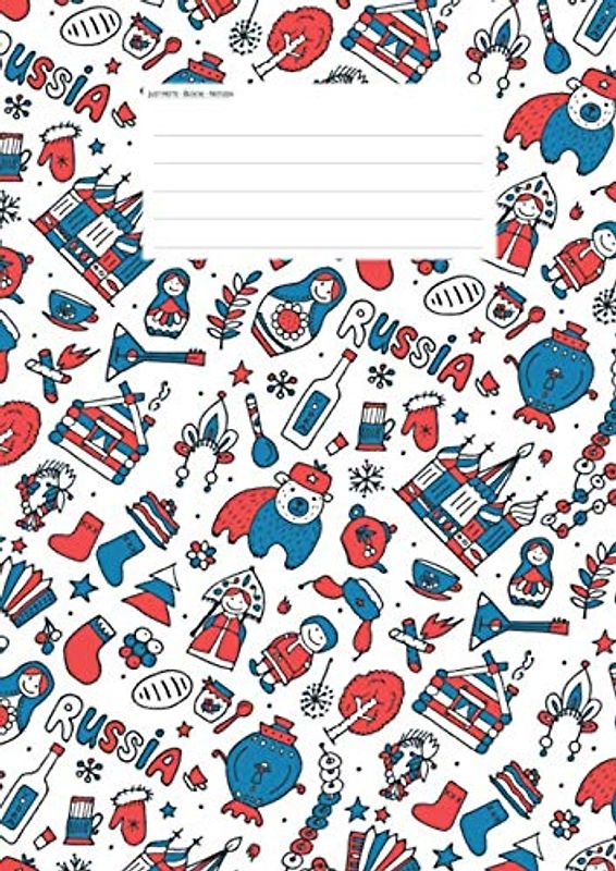 Hefte - Blöcke - Notizen: Vokabelheft DIN A4, 50 Seiten, Soft Cover, Inhaltsverzeichnis, 2 Spalten, Erfolgs-Tracker, Schulheft russisch