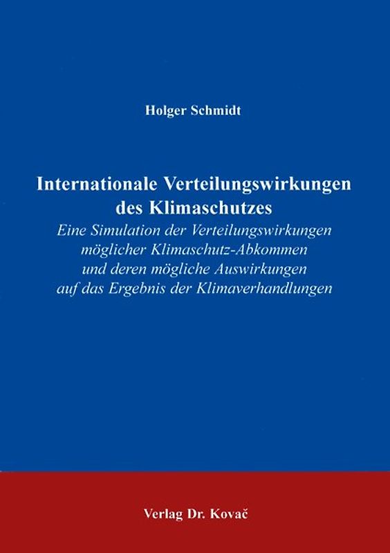 Internationale Verteilungswirkungen des Klimaschutzes