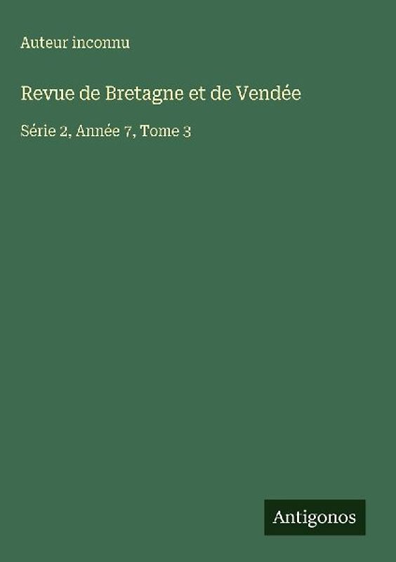 Revue de Bretagne et de Vendée