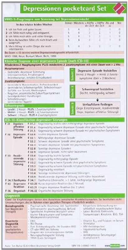 Depressionen pocketcard Set