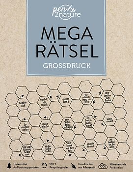 Mega-Rätsel Großdruck. Bunter Rätselmix in Großschrift