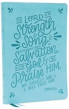 Nkjv, Thinline Bible, Verse Art Cover Collection, Leathersoft, Teal, Red Letter, Comfort Print