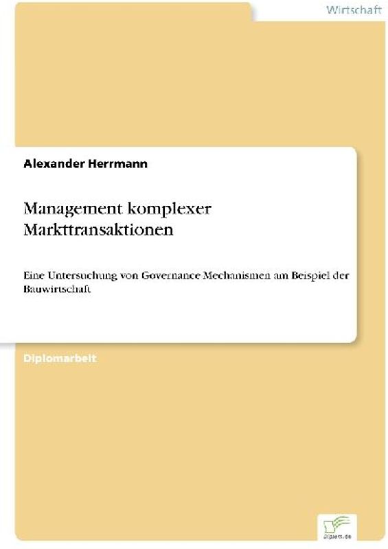 Management komplexer Markttransaktionen