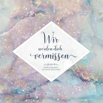 Wir Werden Dich Vermissen: Originelles Abschiedsgeschenk für eine Kollegin | Nette Idee zum Jobwechsel oder Ruhestand | Für geschriebene Glückwünsche und das Einkleben der besten Fotos