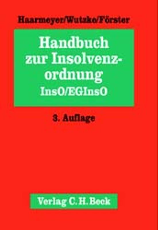 Handbuch zur Insolvenzordnung