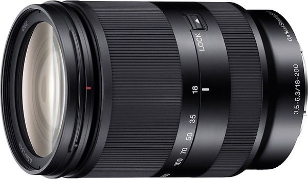 Sony E 18–200 mm F3.5–6.3 LE OSS 62 mm Objectif (adapté à Sony E-mount) noir
