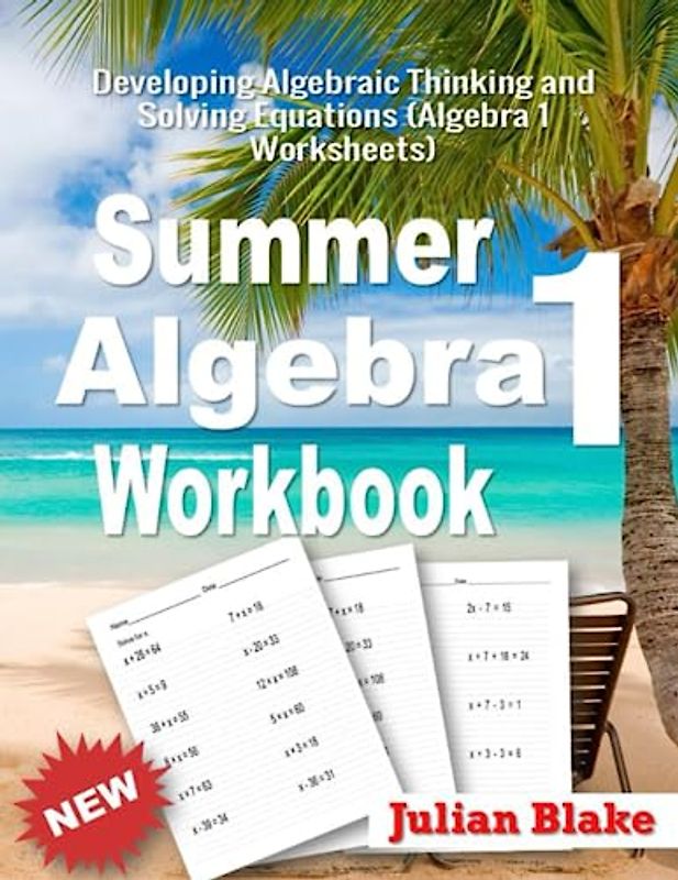 Summer Math Algebra 1 Workbook: Developing Algebraic Thinking and Solving Equations (Algebra 1 Worksheets)