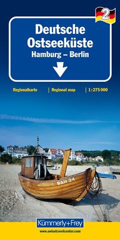 Deutsche Ostseeküste Nr. 02 Regionalkarte Deutschland 1:275 000