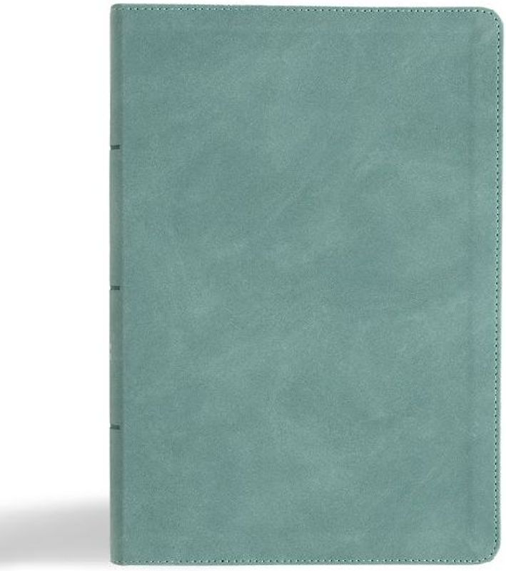 CSB Giant Print Single-Column Bible, Earthen Teal Suedesoft Leathertouch