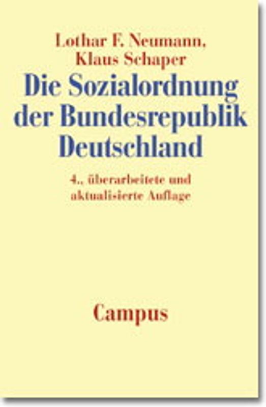 Die Sozialordnung der Bundesrepublik Deutschland