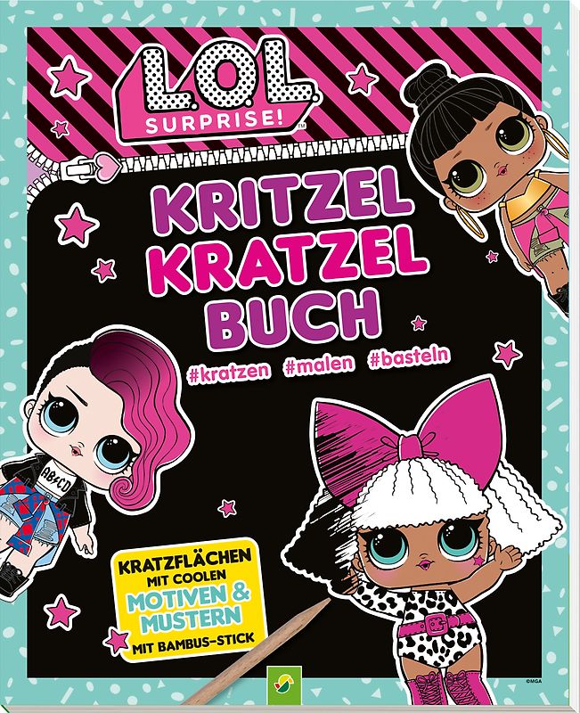 L.O.L. Surprise! Kritzel-Kratzel-Buch mit Bambus-Stick