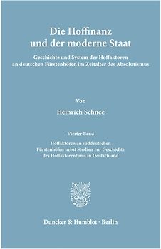 Die Hoffinanz und der moderne Staat.
