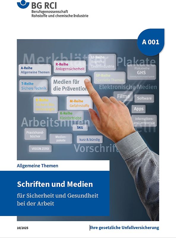 A 001 - Schriften und Medien für Sicherheit und Gesundheit bei der Arbeit