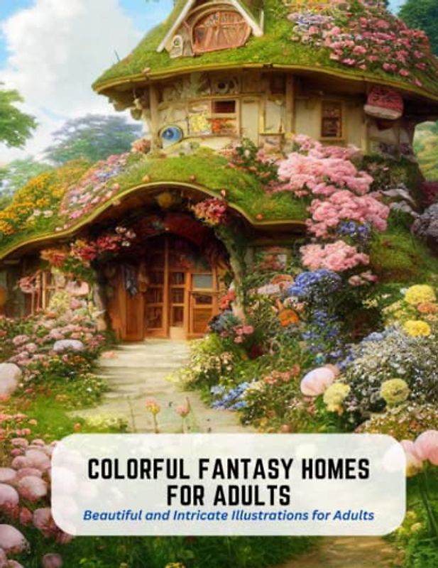 Colorful Fantasy Homes for Adults: Beautiful and Intricate Illustrations for Adults