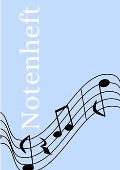Notenheft: DIN A5 Notenlinienheft | 300 Seiten mit 12 Notenzeilen / Systeme pro Blatt | Papier 90g/m² | Musikheft mit Notenlinien