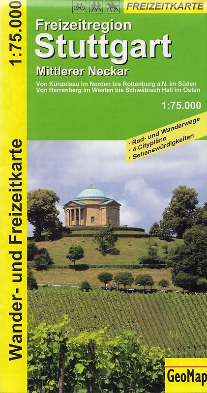 Stuttgart Mittlerer Neckar Rad- und Freizeitkarte