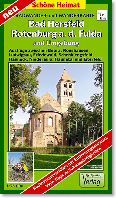 Radwander- und Wanderkarte Bad Hersfeld, Rotenburg a. d. Fulda und Umgebung