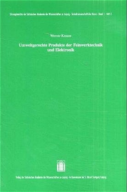 Umweltgerechte Produkte der Feinwerktechnik und Elektronik