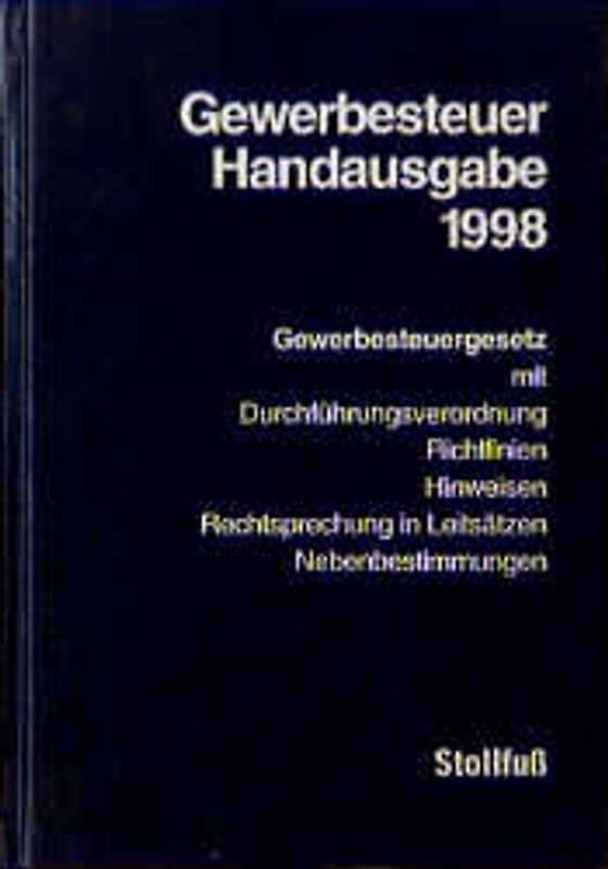Gewerbesteuer Handausgabe 1998