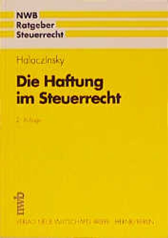 Die Haftung im Steuerrecht