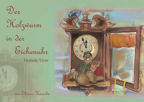 Der Holzwurm in der Eichenuhr