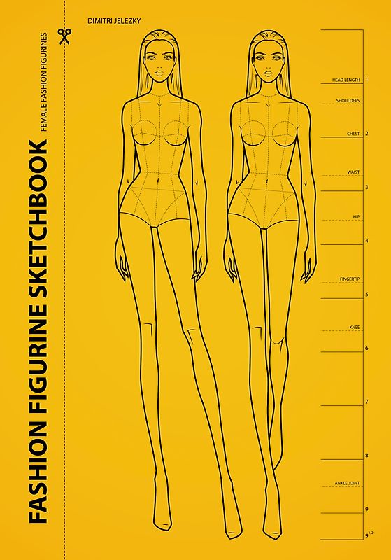 Fashion Figurine Sketchbook: Female Fashion Figurines