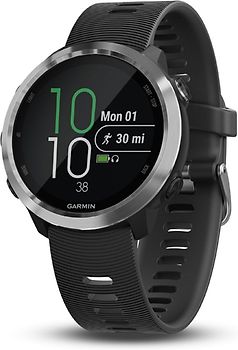 Garmin Forerunner 645 Music argent et bracelet en silicone noir