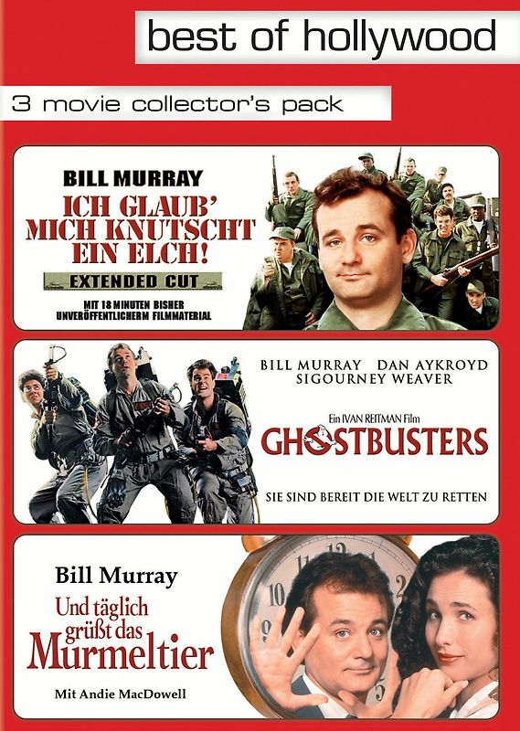 Best Of Hollywood: 3 Movie Collection 4: Ich glaub mich knutscht ein Elch & Täglich grrüßt das Murmeltier & Ghostbusters DVD