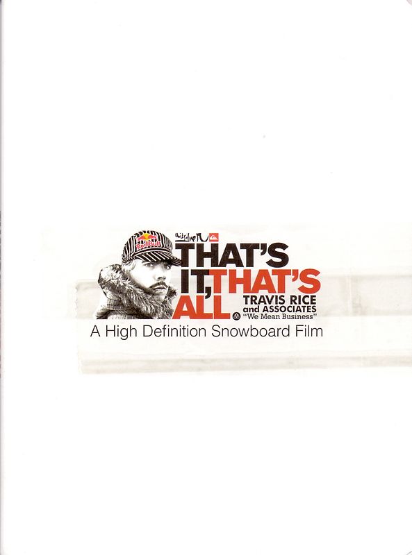 Thats It Thats All: Snowboarding [Import] Blu-ray Disc
