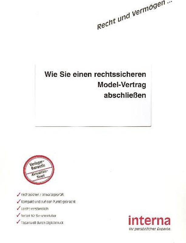 Wie Sie einen rechtssicheren Model-Vertrag abschliessen