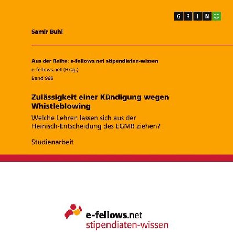Zulässigkeit einer Kündigung wegen Whistleblowing