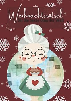 Weihnachtsrätsel für die beste Oma der Welt: Schwedenrätsel mit großer Schrift für Senioren
