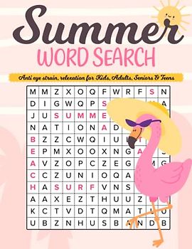 +1000 New Words Summer Word Search for Kids: A Fun and Relaxing Large Print Word Search puzzles for Adults, Seniors with Solutions