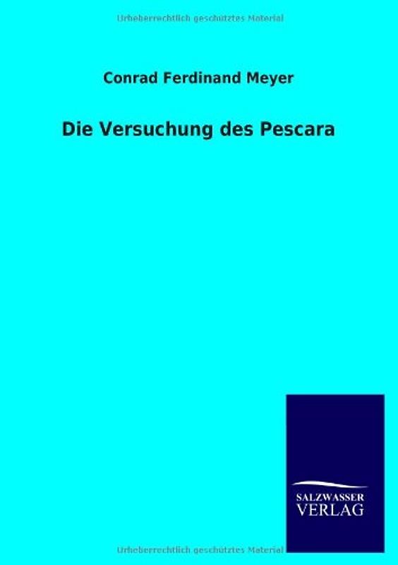 Die Versuchung des Pescara - Meyer, Conrad Ferdinand