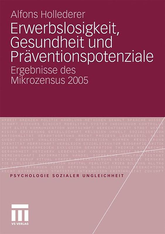 Erwerbslosigkeit, Gesundheit und Präventionspotenziale