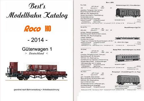 Best`s Modellbahn Katalog Roco H0 Güterwagen 1 (Deutschland) 2014