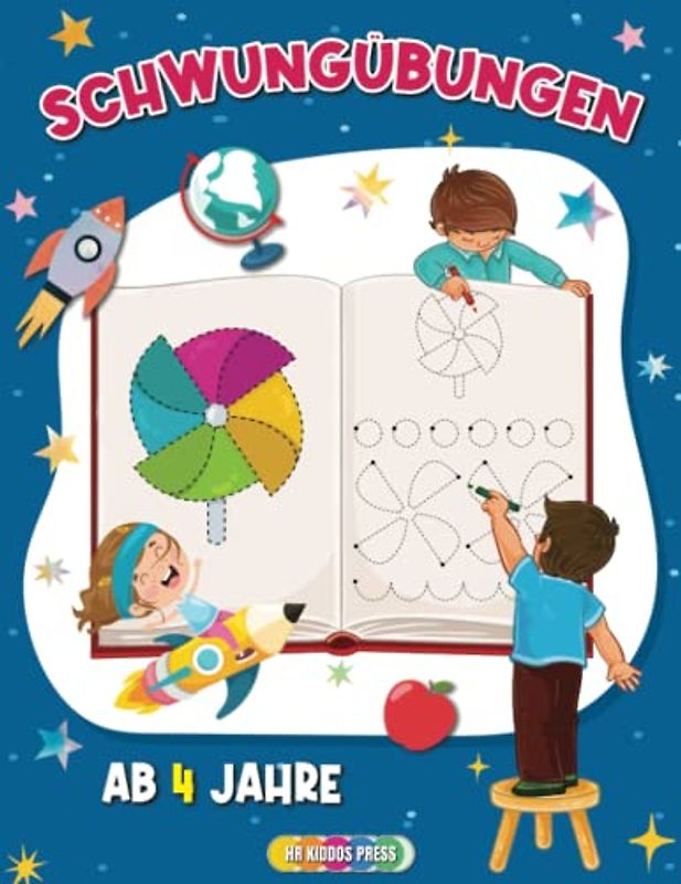 Schwungübungen ab 4 Jahren: Ein geniales Übungsheft für Schreibanfänger mit Schwungübungen - Ideales Übungsbuch für Kindergarten, Vorschule und Grundschule