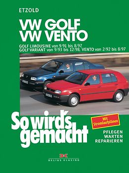 VW Golf III Limousine 9/91-8/97, Golf Variant 9/93-12/98, Vento 2/92-8/97