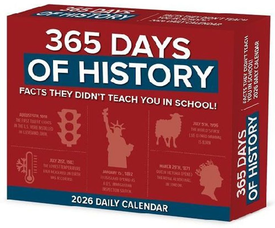 365 Days of History 2026 5.4 X 6.2 Box Calendar