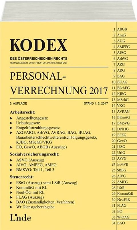 KODEX Personalverrechnung 2017