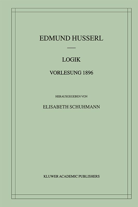 Logik Vorlesung 1896