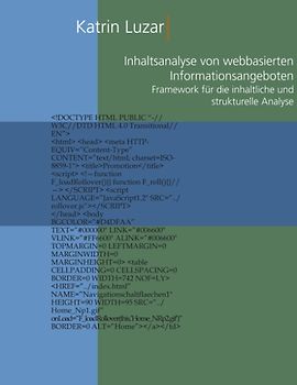 Inhaltsanalyse von webbasierten Informationsangeboten