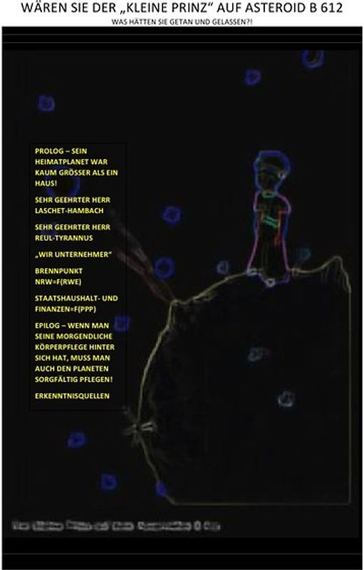 WÄREN SIE DER „KLEINE PRINZ“ AUF ASTEROID B 612, WAS HÄTTEN SIE GETAN UND GELASSEN?!