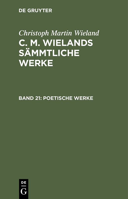 Christoph Martin Wieland: C. M. Wielands Sämmtliche Werke / Poetische Werke. Aristipp, I