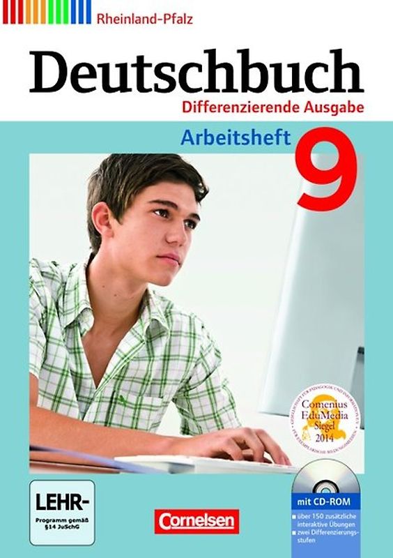 Deutschbuch - Differenzierende Ausgabe Rheinland-Pfalz / 9. Schuljahr - Arbeitsheft mit Lösungen und Übungs-CD-ROM