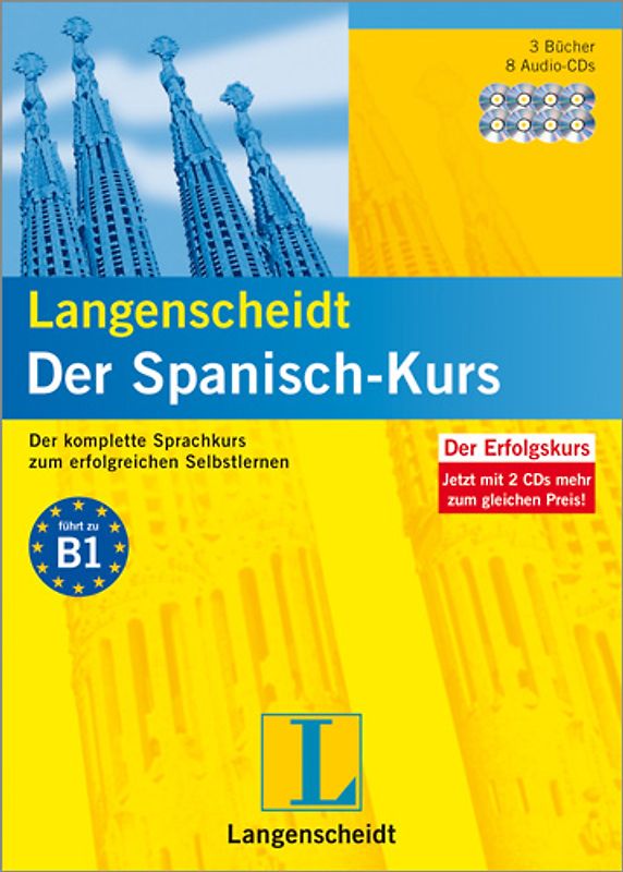 Langenscheidt Der Spanisch-Kurs - Set mit 3 Büchern und 8 Audio-CDs