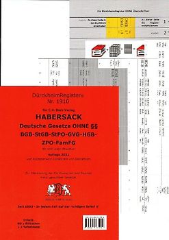 HABERSACK Akronyme OHNE einzelne §§ - §§ BGB-StGB-StPO-GVG-HGB-ZPO-FamFG
