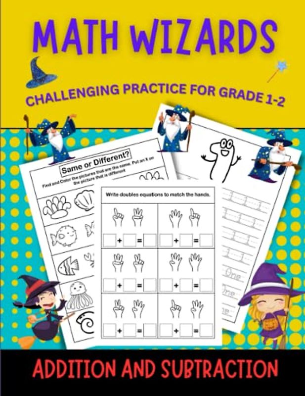 Math Wizards: Challenging Practice for Grade 1-2: Creative Math Challenges | Elementary Math Workbooks | For young Wizards and Witches | 6 - 8