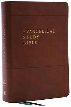 Evangelical Study Bible: Christ-Centered. Faith-Building. Mission-Focused. (Nkjv, Brown Leathersoft, Red Letter, Thumb Indexed, Large Comfort Print)