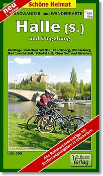 Radwander- und Wanderkarte Halle (Saale) und Umgebung